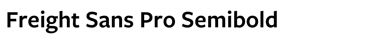 Freight Sans Pro Semibold